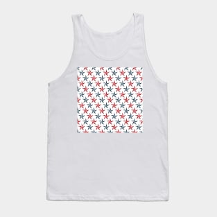 Red and Navy Blue Nautical Stars Tank Top